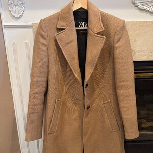 Tan Zara peacoat